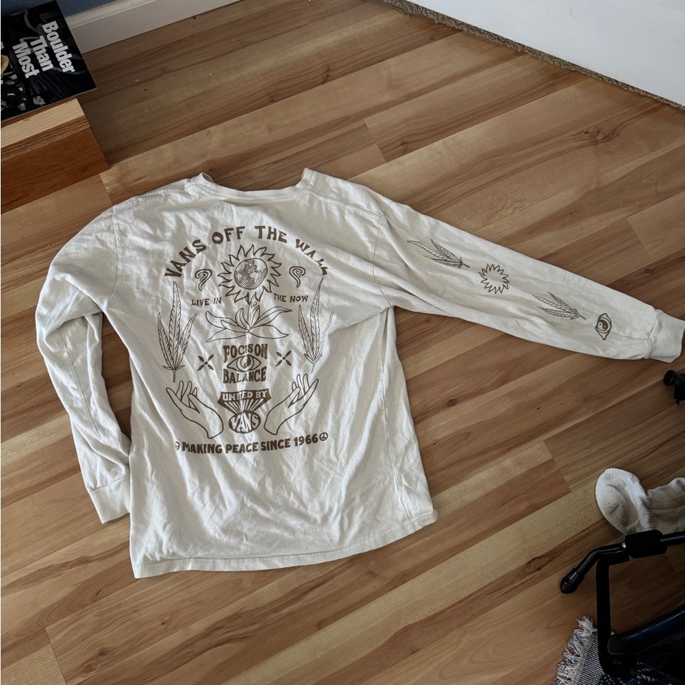 Vintage Vans White Graphic Long Sleeve
